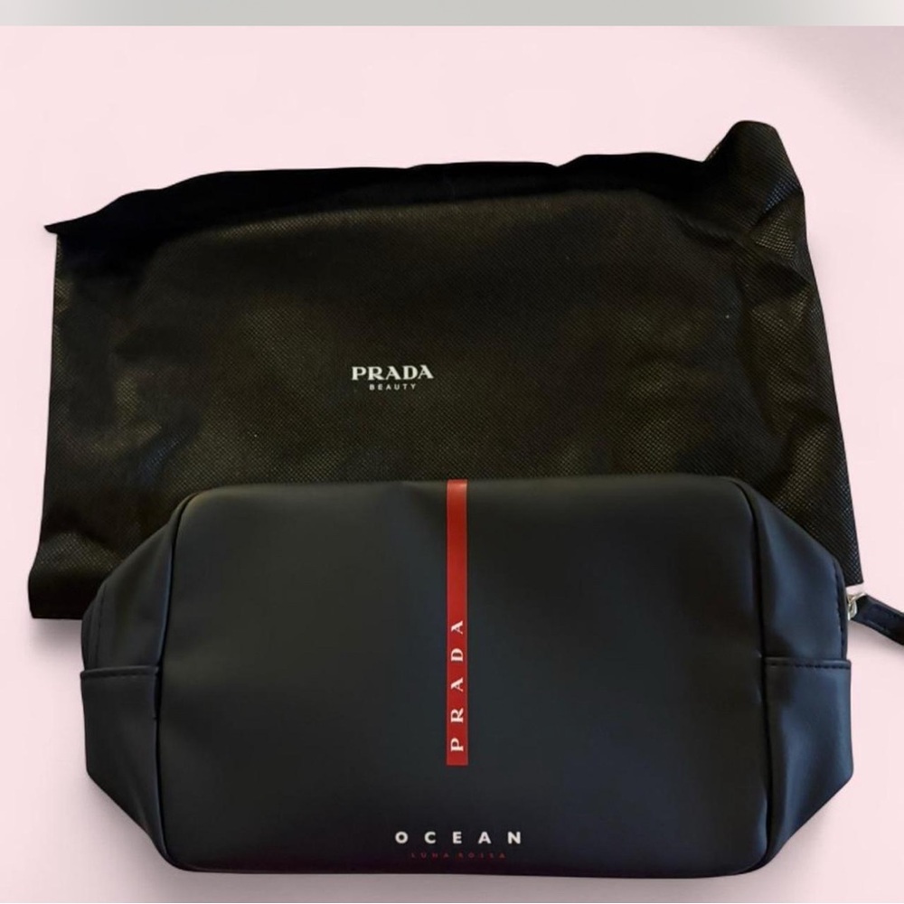 Prada navy blue and Red Woman/Men's Toiletry Bag